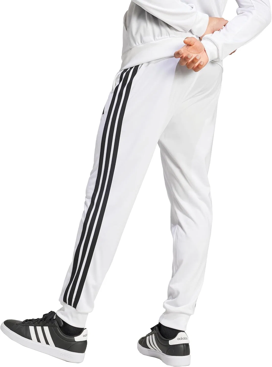 Брюки tapered, adidas, Pink — фото 3