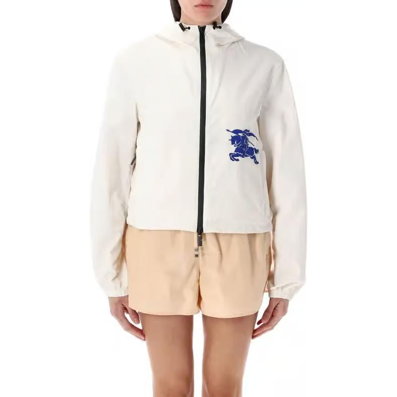 

Burberry Принтованный худи с кулиской, White