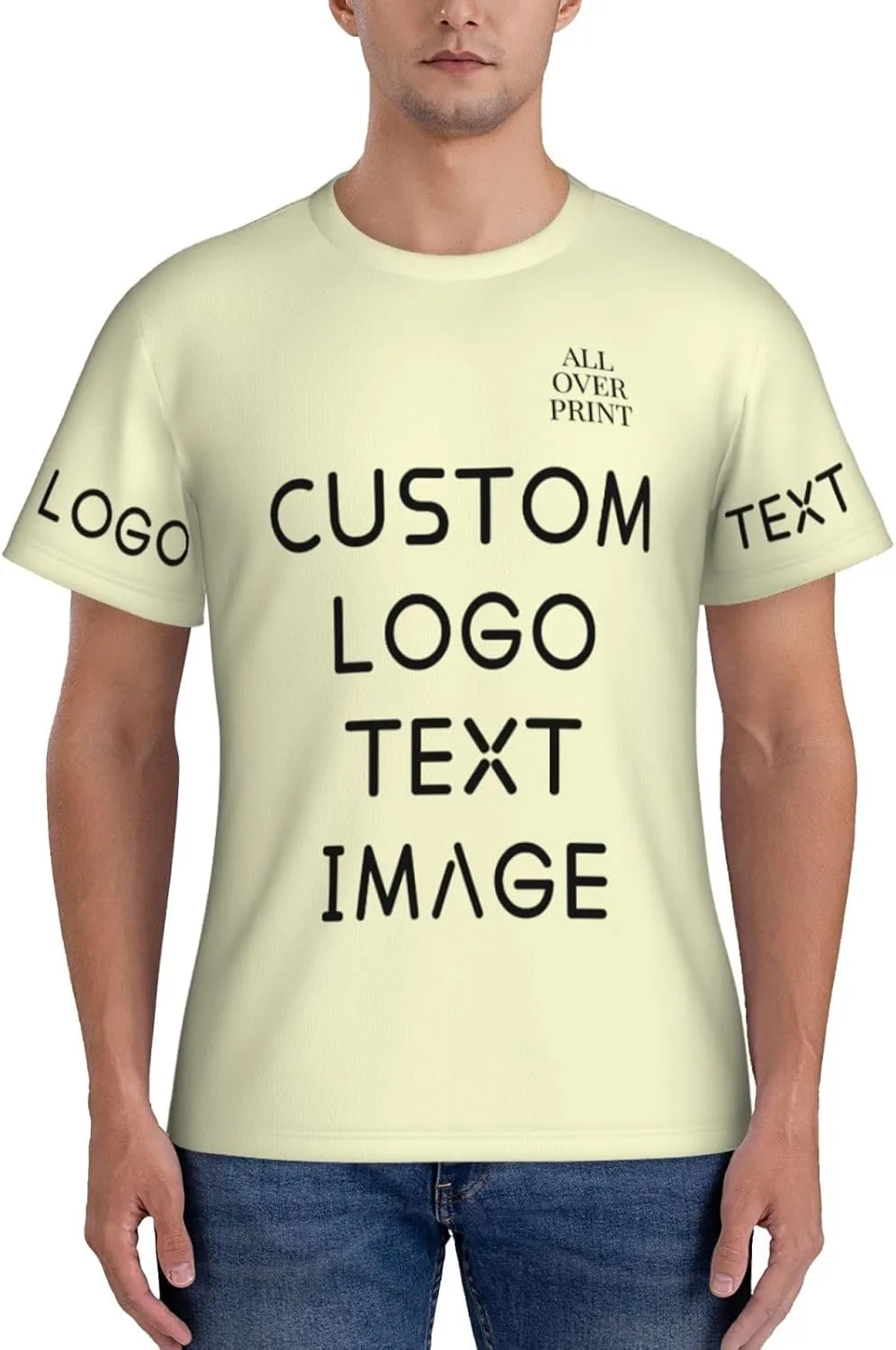 

Футболка с полной запечаткой Custom T Shirts с логотипом