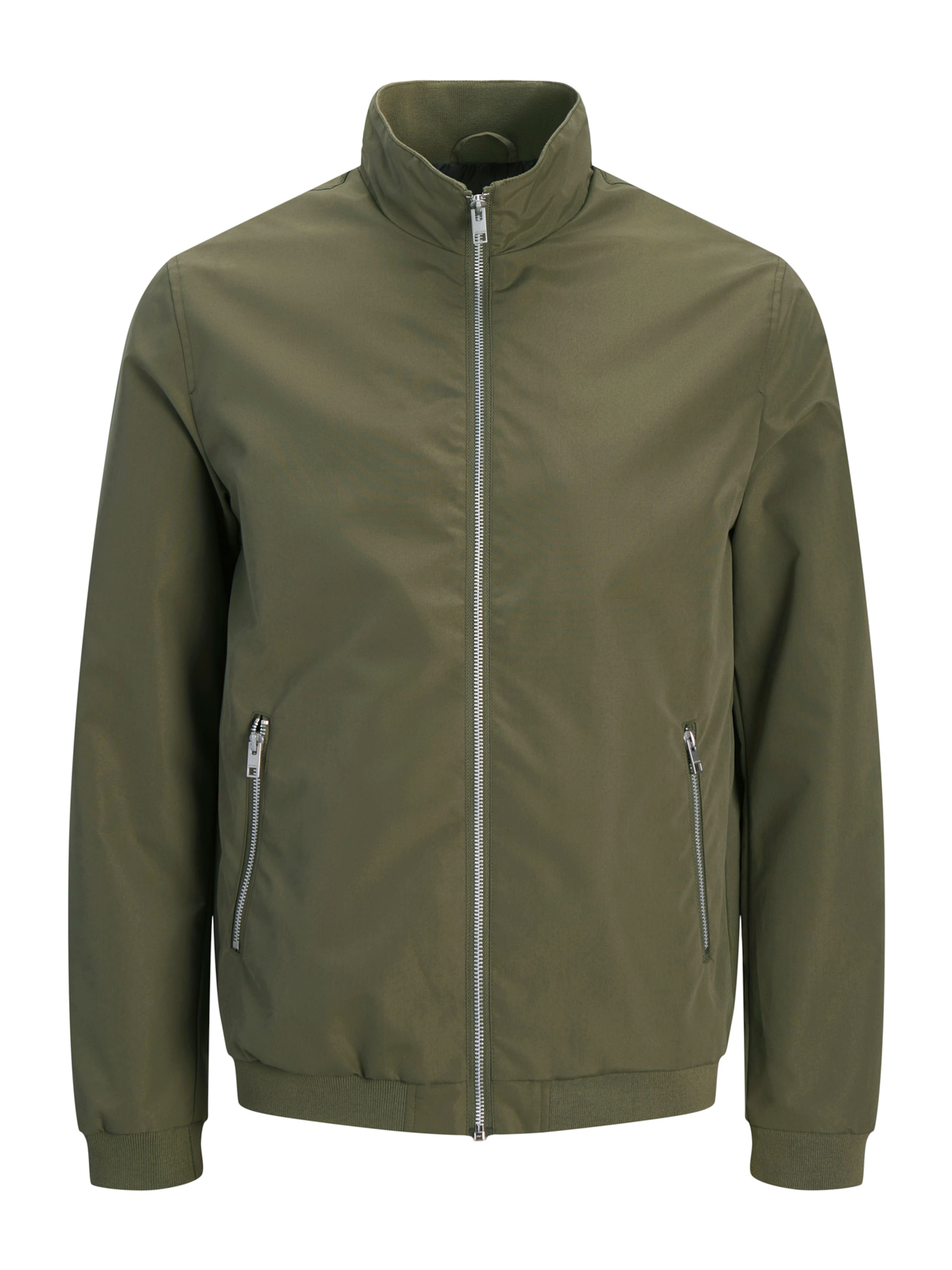 

Jack & Jones Plus Куртка межсезонная 'JJERUSH HARRINGTON' в цвете Olive