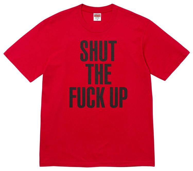 

Футболка Supreme x Number (N)Ine Shut Up Tee, красный
