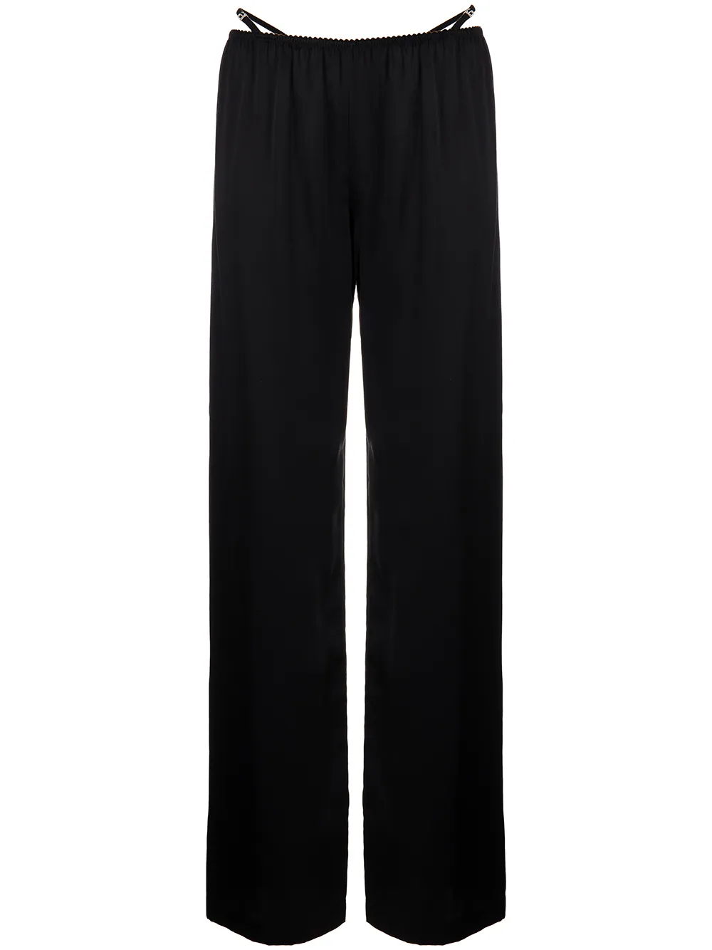 

Атласные брюки с кристаллами Alexander Wang, черный