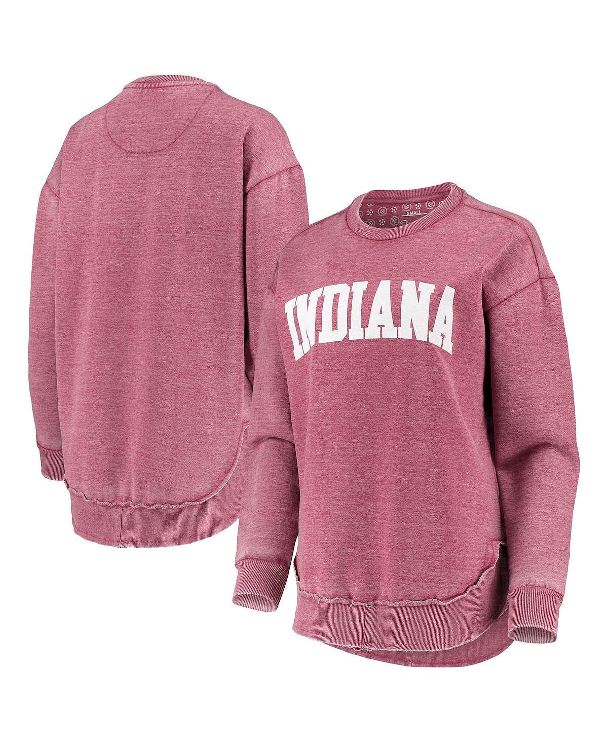 

Женский свитшот-пуловер в винтажном стиле Crimson Indiana Hoosiers Pressbox