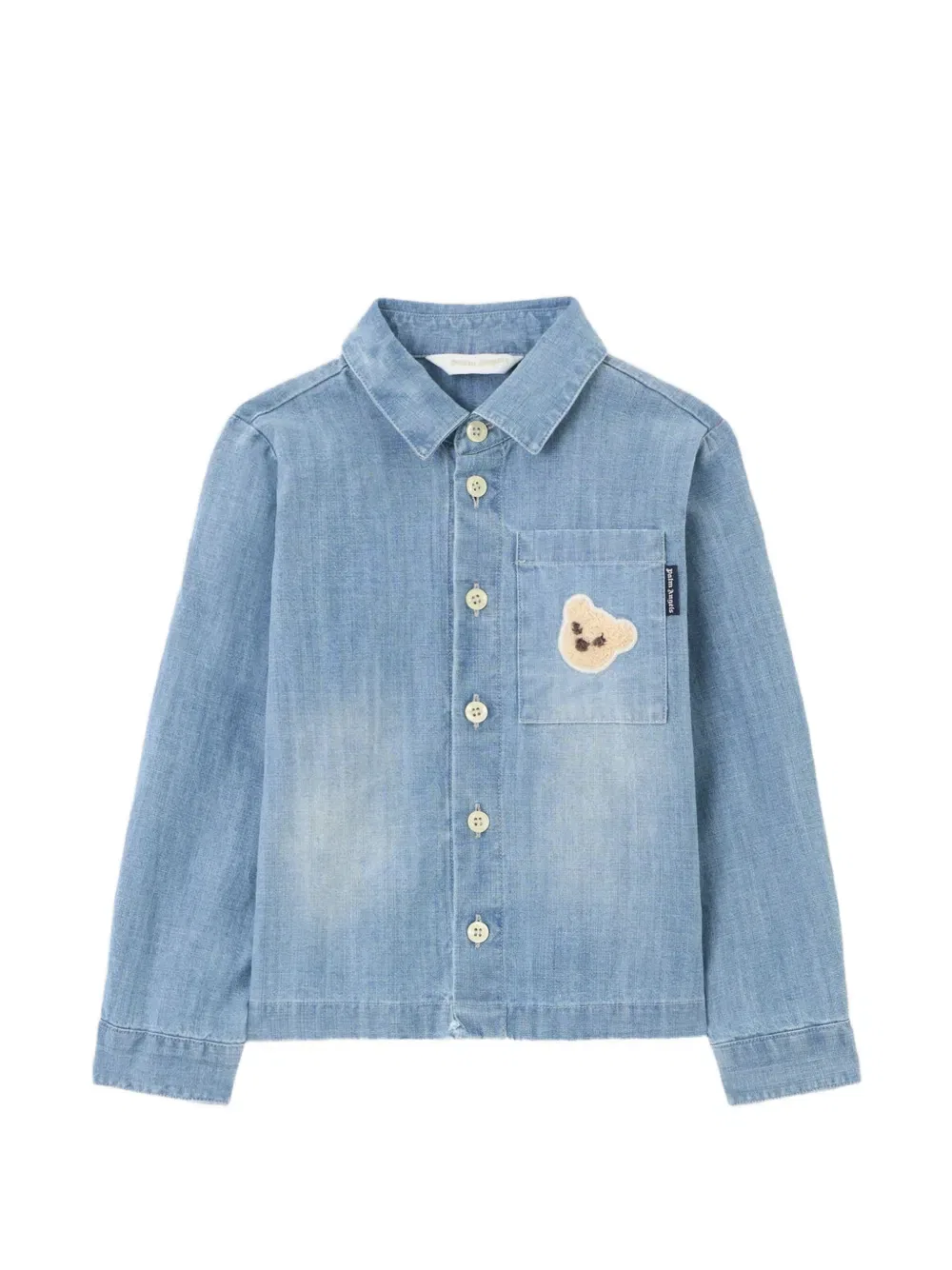 Рубашка с изображением медведя Palm Angels Kids, синий