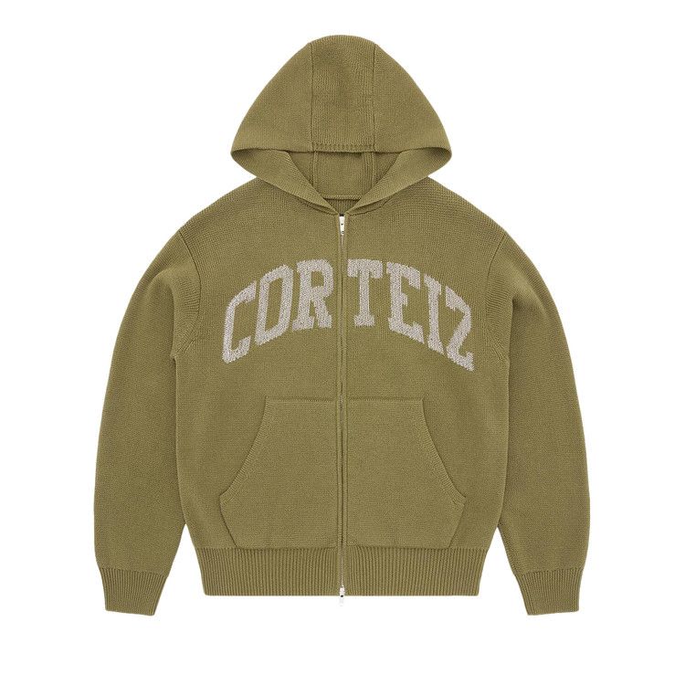 

Худи Corteiz 3m College Knit Zip Hoodie 'Olive'