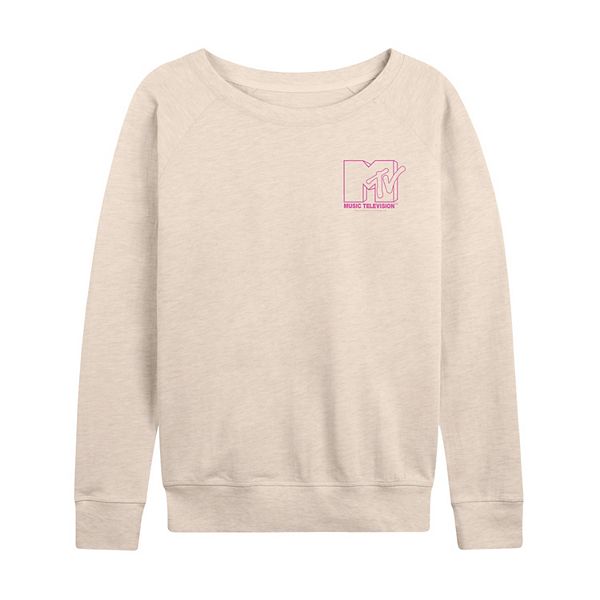 

Женская футболка с длинным рукавом MTV Pink Logo French Terry Licensed Character, Beige, Розовый, Женская футболка с длинным рукавом MTV Pink Logo French Terry Licensed Character, Beige
