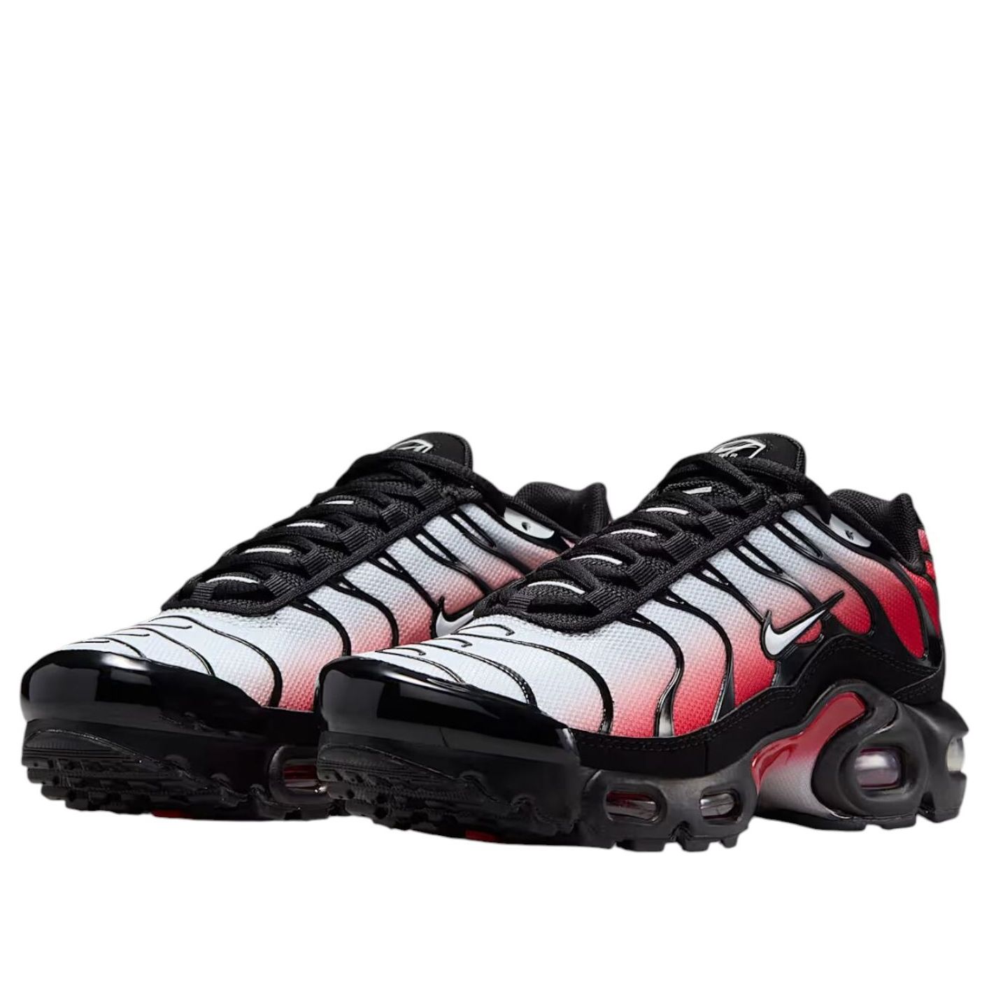 (GS) Nike Air Max Plus 'Pure Platinum University Red Black' — фото 3