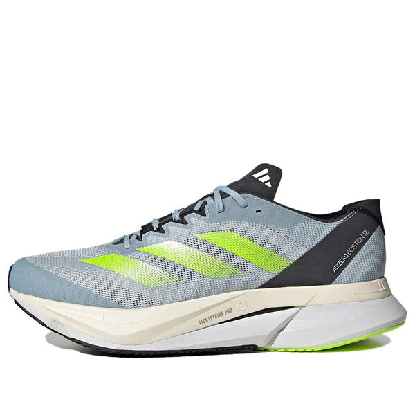 

Кроссовки Adidas Adizero Boston 12 Running Shoes 'Wonder Blue Lucid Lemon', синий