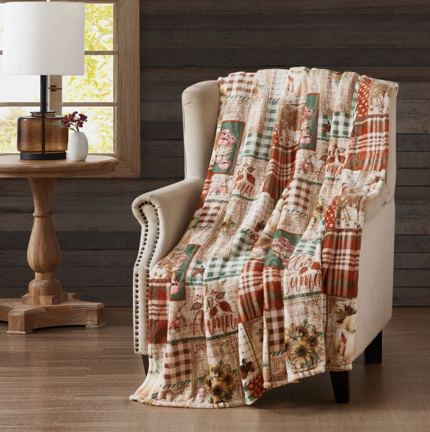 

Плед Kate Aurora Country Farmhouse Harvest Patch, бежевый