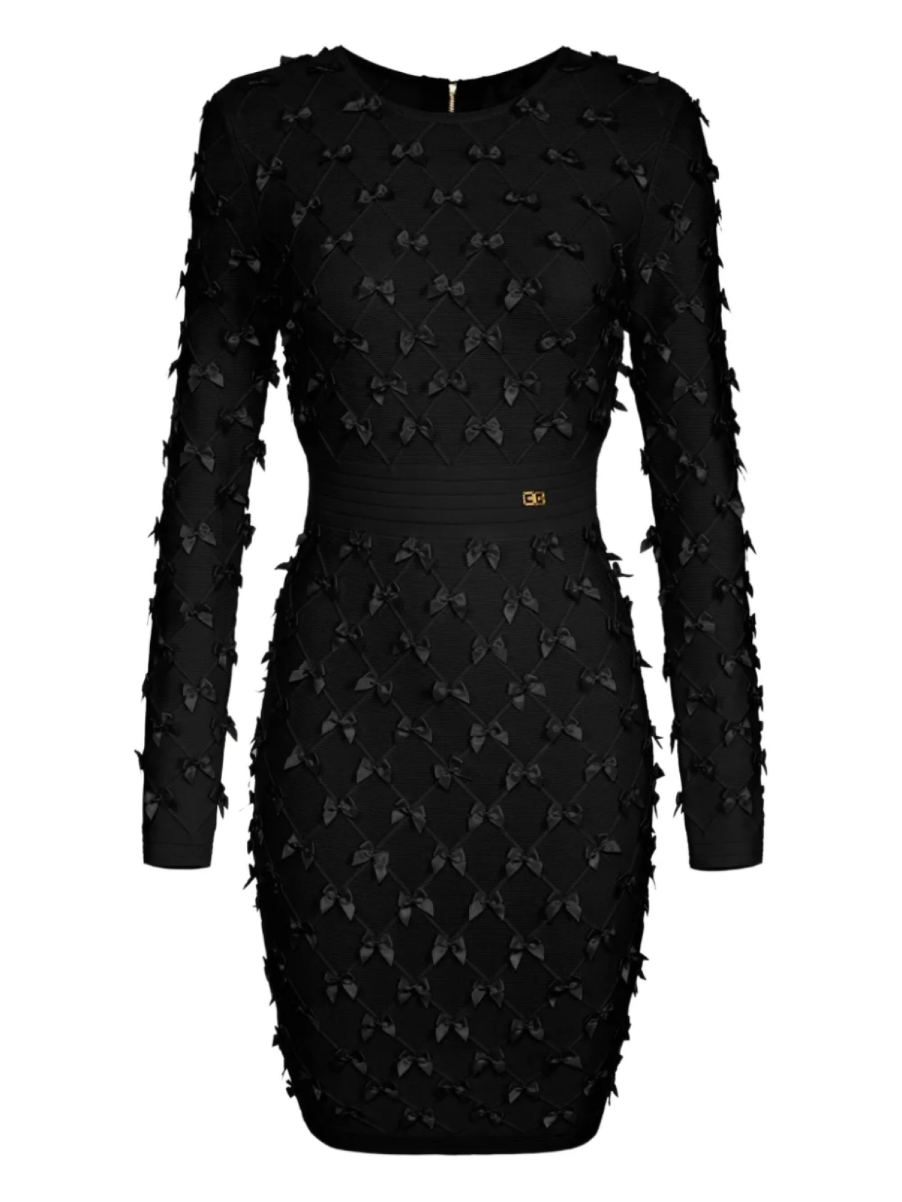 

Мини-платье с бантом Elisabetta Franchi, черный