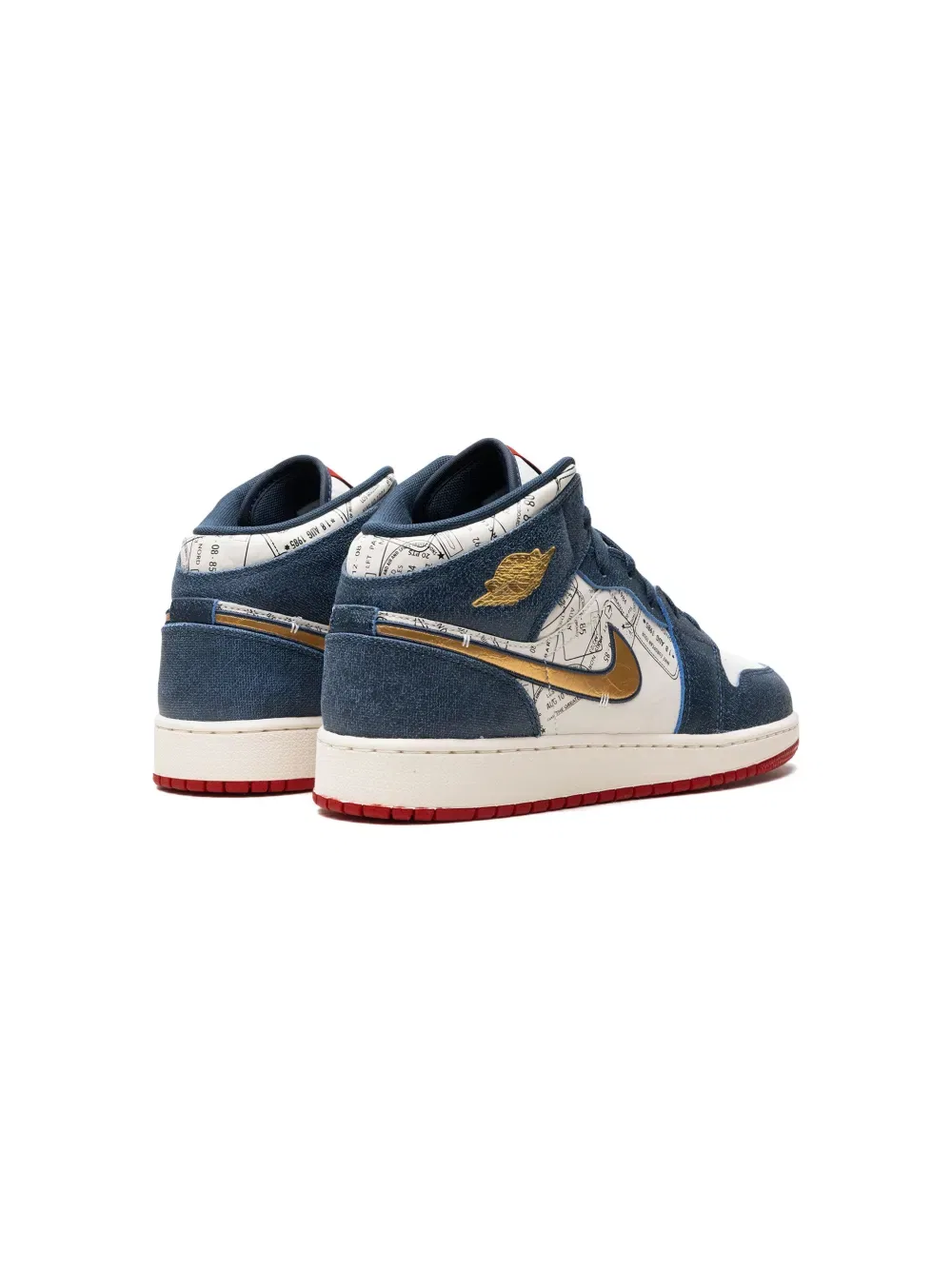 Кроссовки Air Jordan 1 Mid SE "Take Flight" Jordan Kids, синий — фото 3