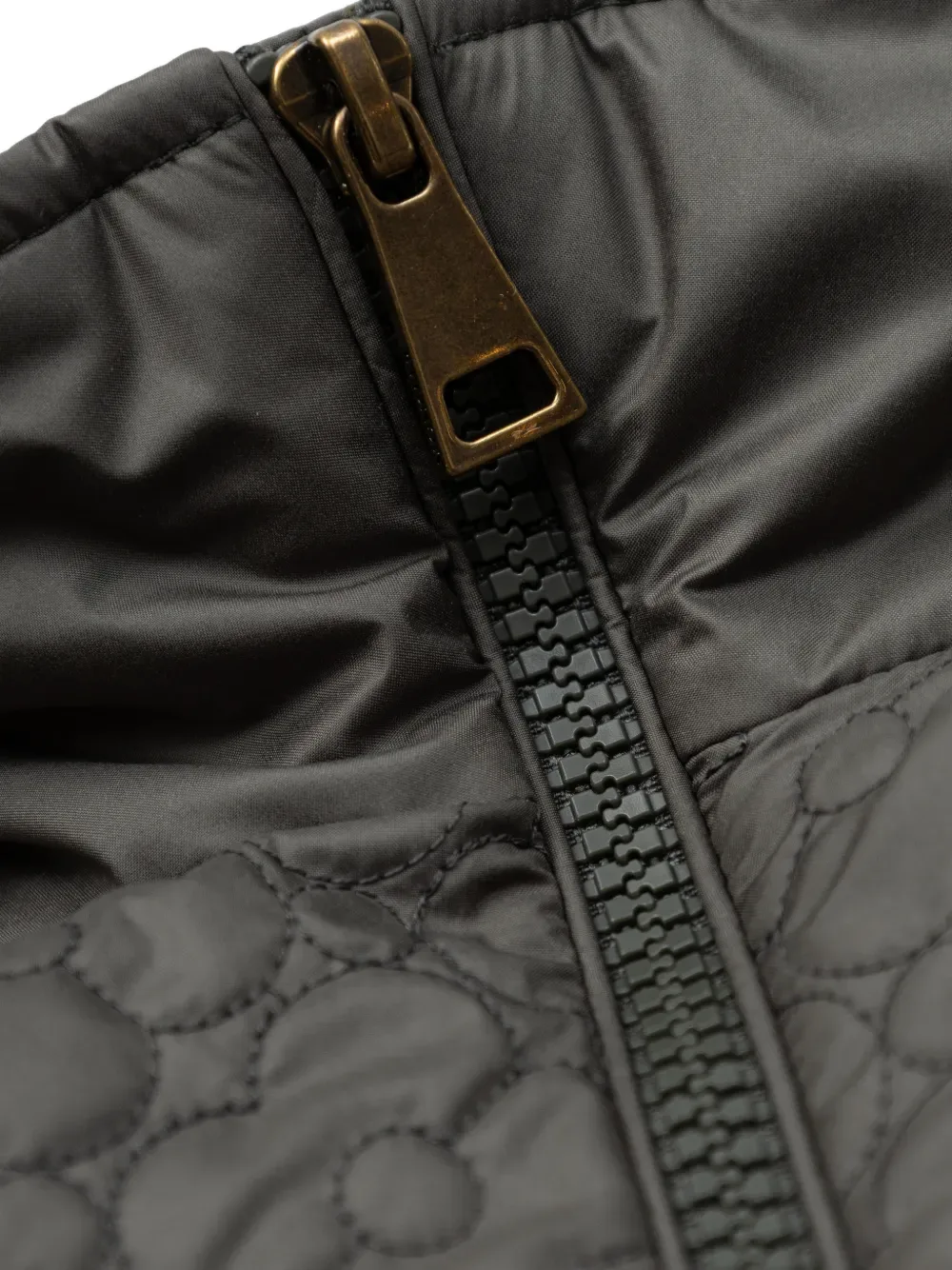 Стеганая куртка Kamelya с цветочным узором Moncler Enfant, серый — фото 4
