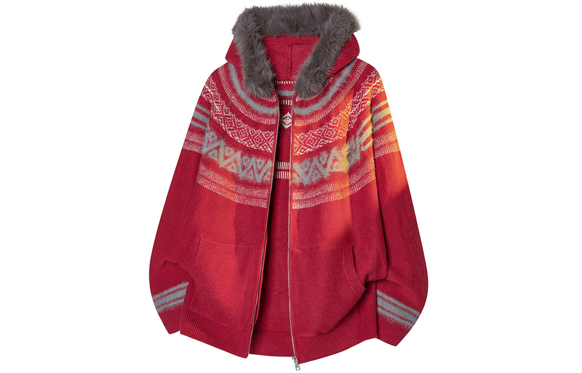 

Кардиган с капюшоном Unisex Moderate ZIAREL, red