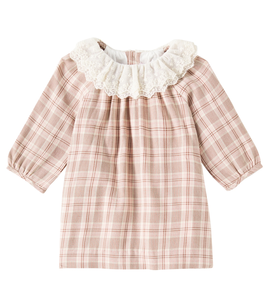 

Платье Baby Flavili в клетку с кружевной отделкой Bonpoint, Ec Rose Fane