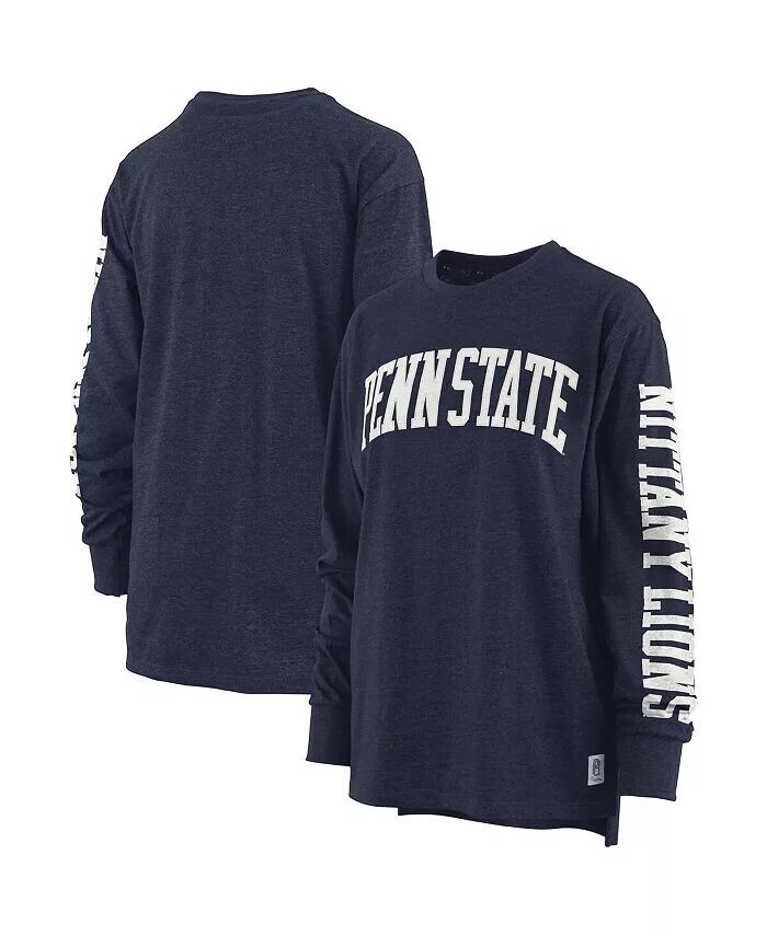 

Женская темно-синяя футболка с длинными рукавами Penn State Nittany Lions Two-Hit Canyon Pressbox