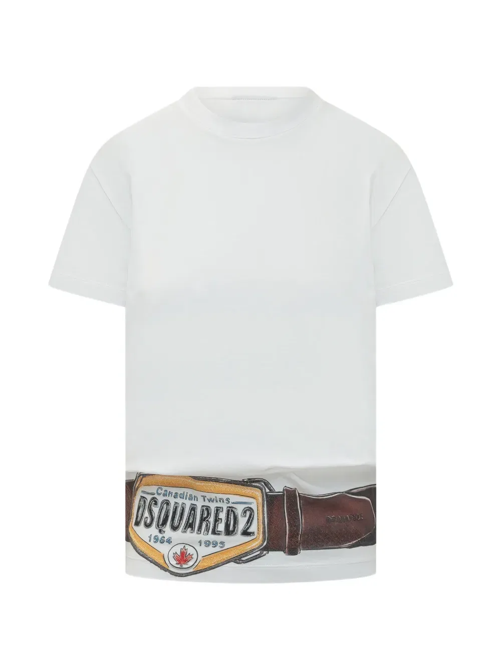 Футболка с принтом в виде пояса Dsquared2, белый