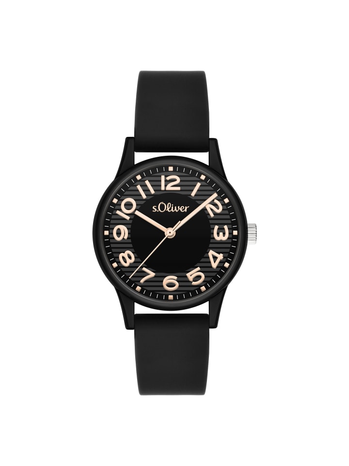 

s.Oliver Спортивные и элегантные наручные часы черного цвета