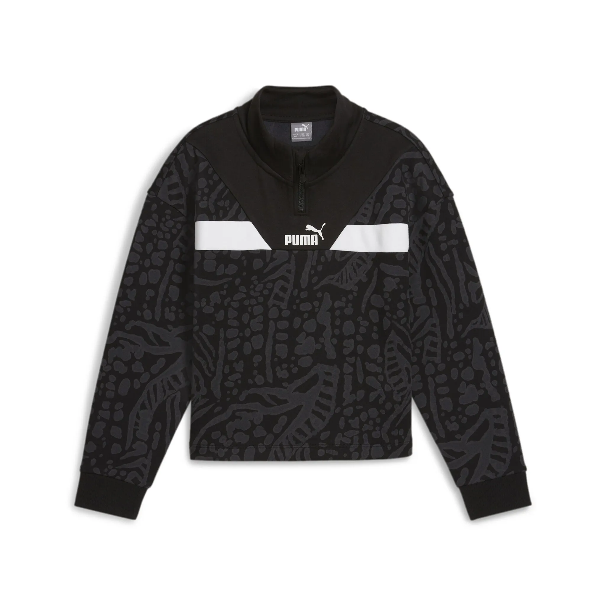 

Толстовка PUMA с капюшоном «POWER HYPERNATURAL AOP HALF-ZIP FL G», цвет PUMA Black