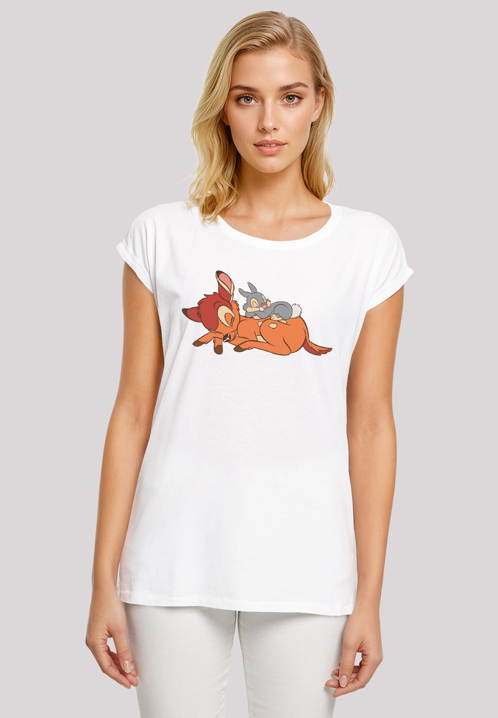 

Футболка с принтом DISNEY BAMBI UND KLOPFER HANGING F4NT4STIC, белый