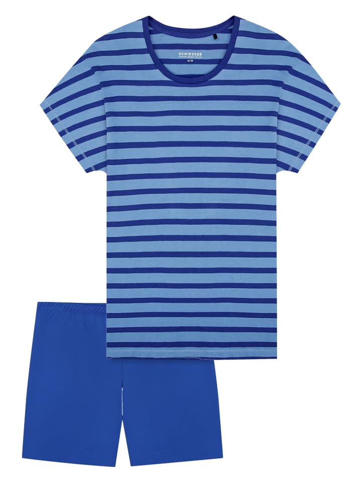 

Schiesser Пижама Casual Essentials бирюзового цвета