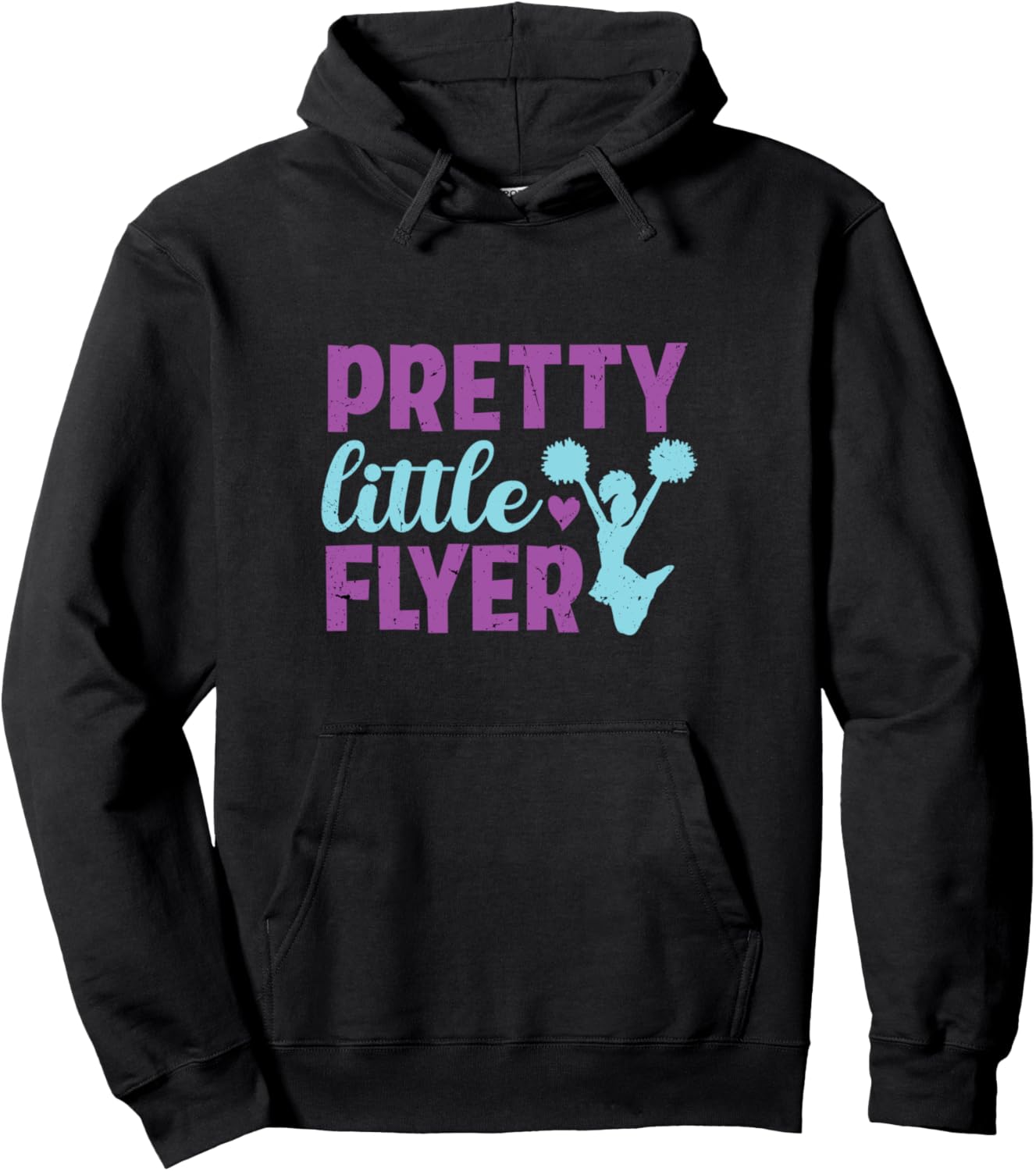 

Худи с надписью «Cheerleader Little Flyer Team Cheerleading Cheering Squad» Shirtside Cheerleader, черный