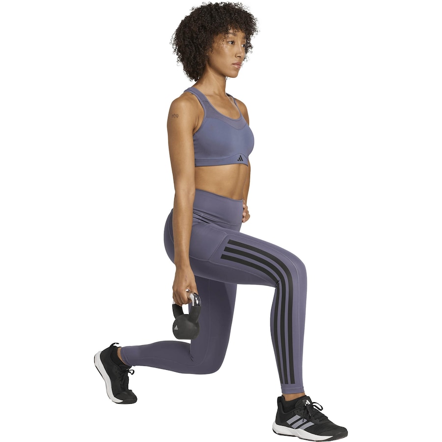 Узкие спортивные брюки ADIDAS PERFORMANCE Optime, фиолетовый — фото 4