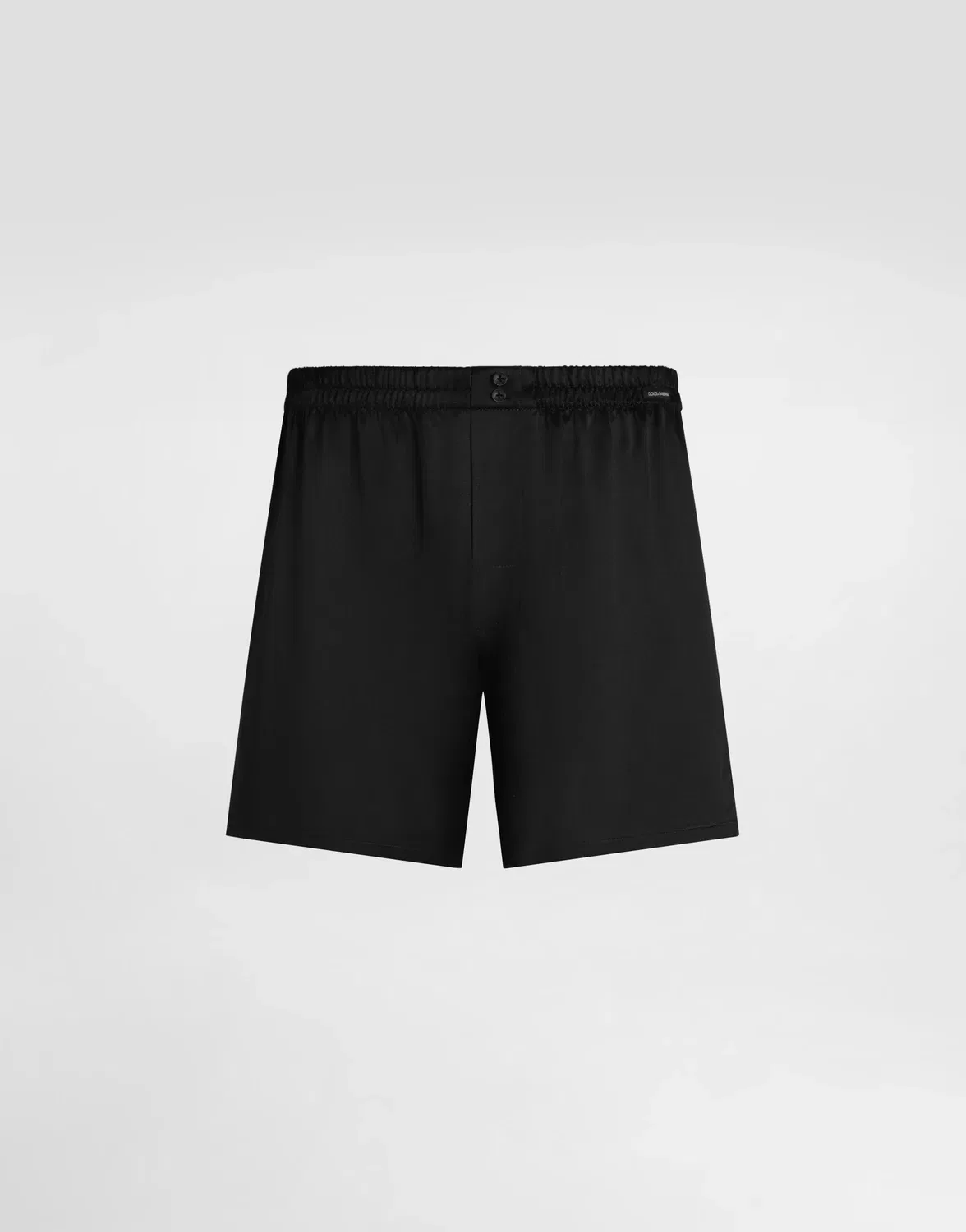 Шелковые атласные боксерские шорты DOLCE & GABBANA, черный