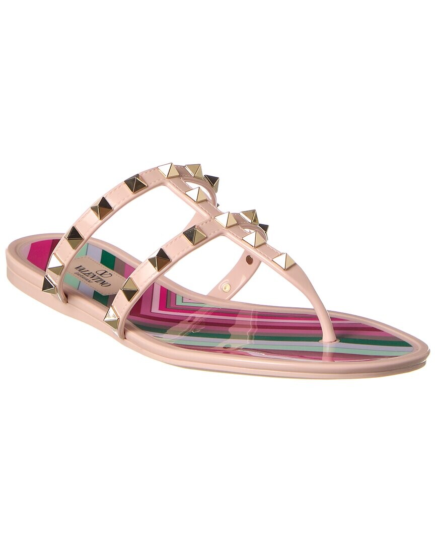 

Резиновые сандалии Valentino Rockstud, розовый