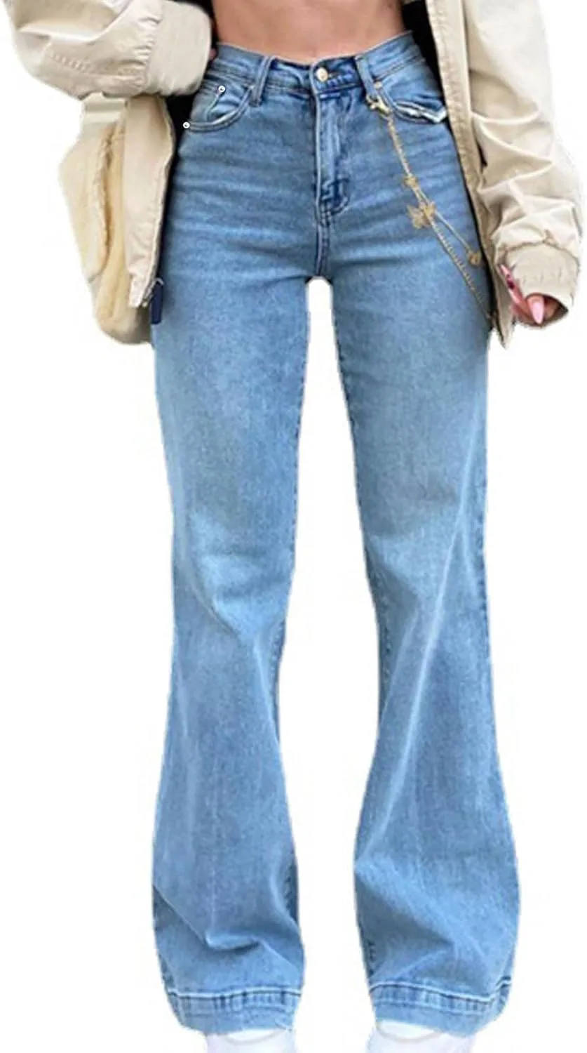 

FZYLQY женские джинсы flare bootcut с высокой посадкой