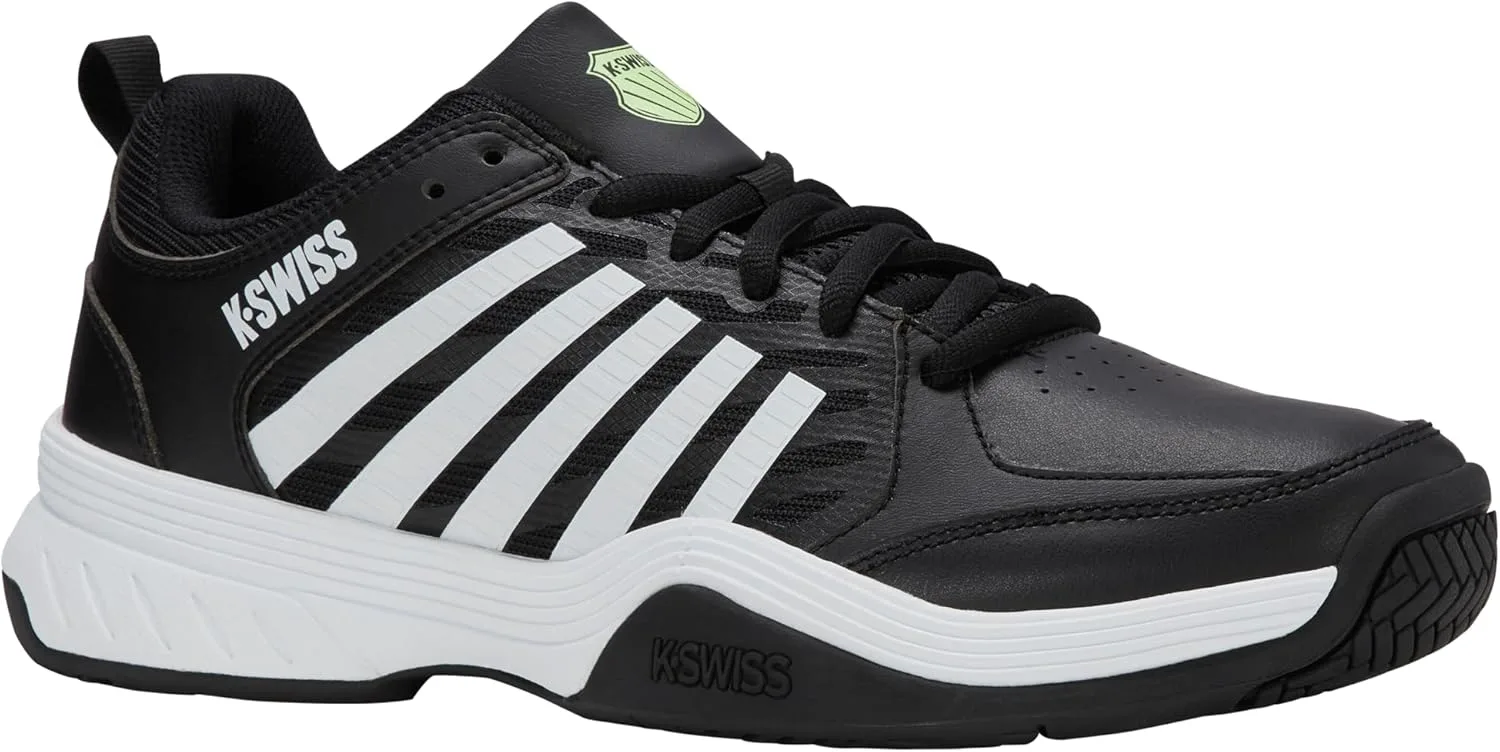 Мужские теннисные кроссовки K-Swiss Court Express 2, черный/белый/зеленый — фото 2