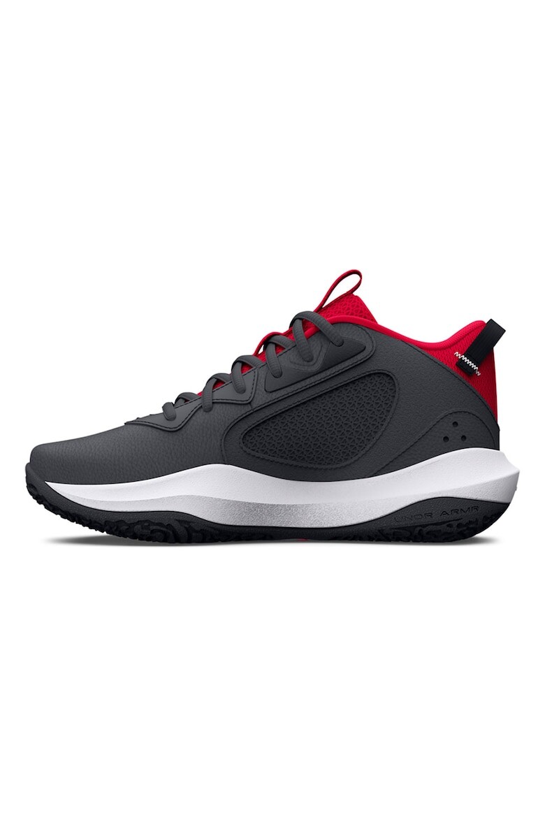 Баскетбольные кроссовки Lockdown 6 с кожаной сеткой Under Armour, красный
