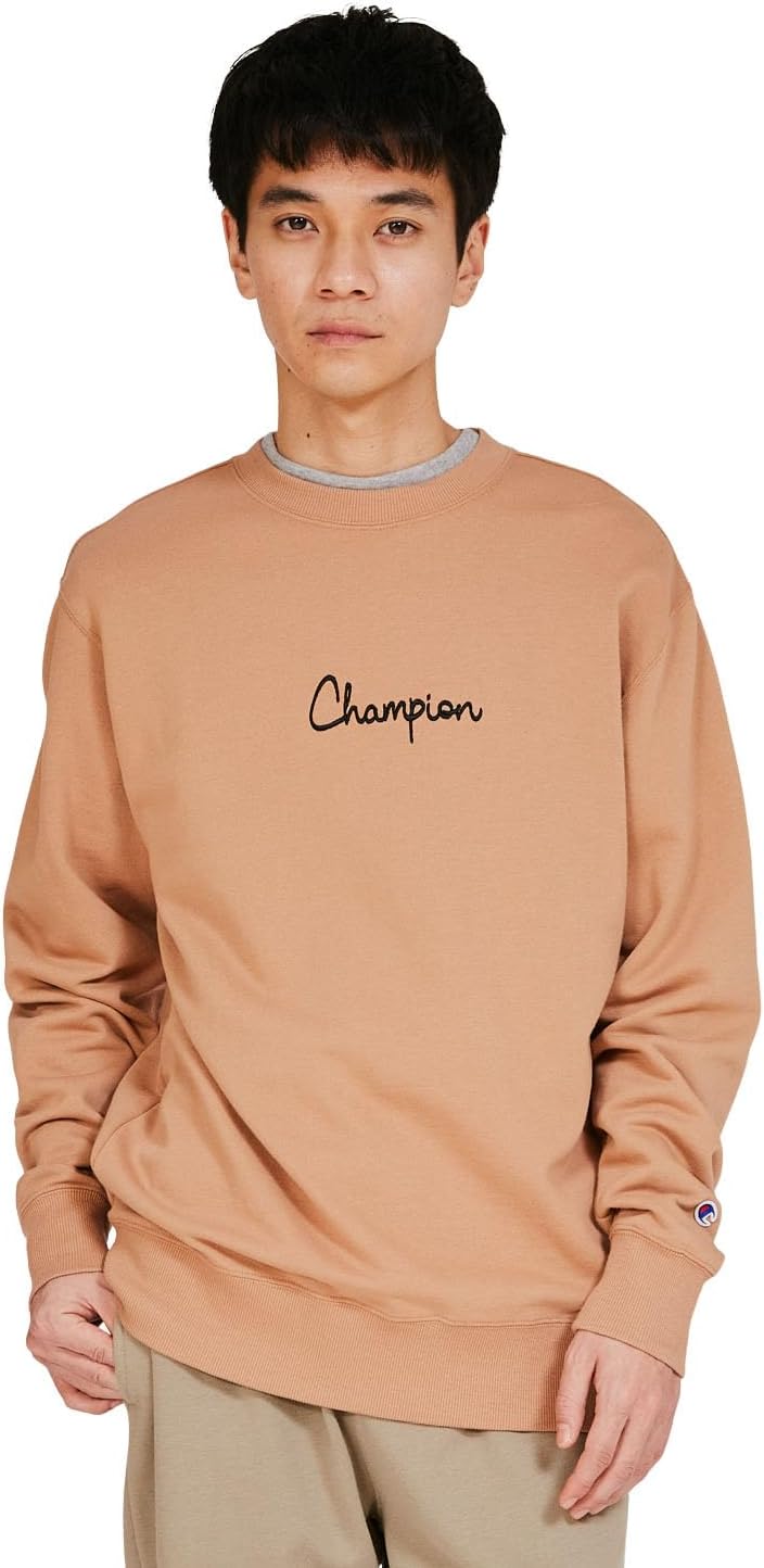 

Мужская базовая толстовка Champion с длинными рукавами, круглым вырезом, из французского махрового хлопка, с графическим логотипом, размер C3-C029/C3-C029L, бежевый