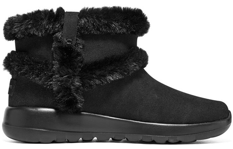 Женские ботинки Skechers зимние с меховой отделкой, черный — фото 2
