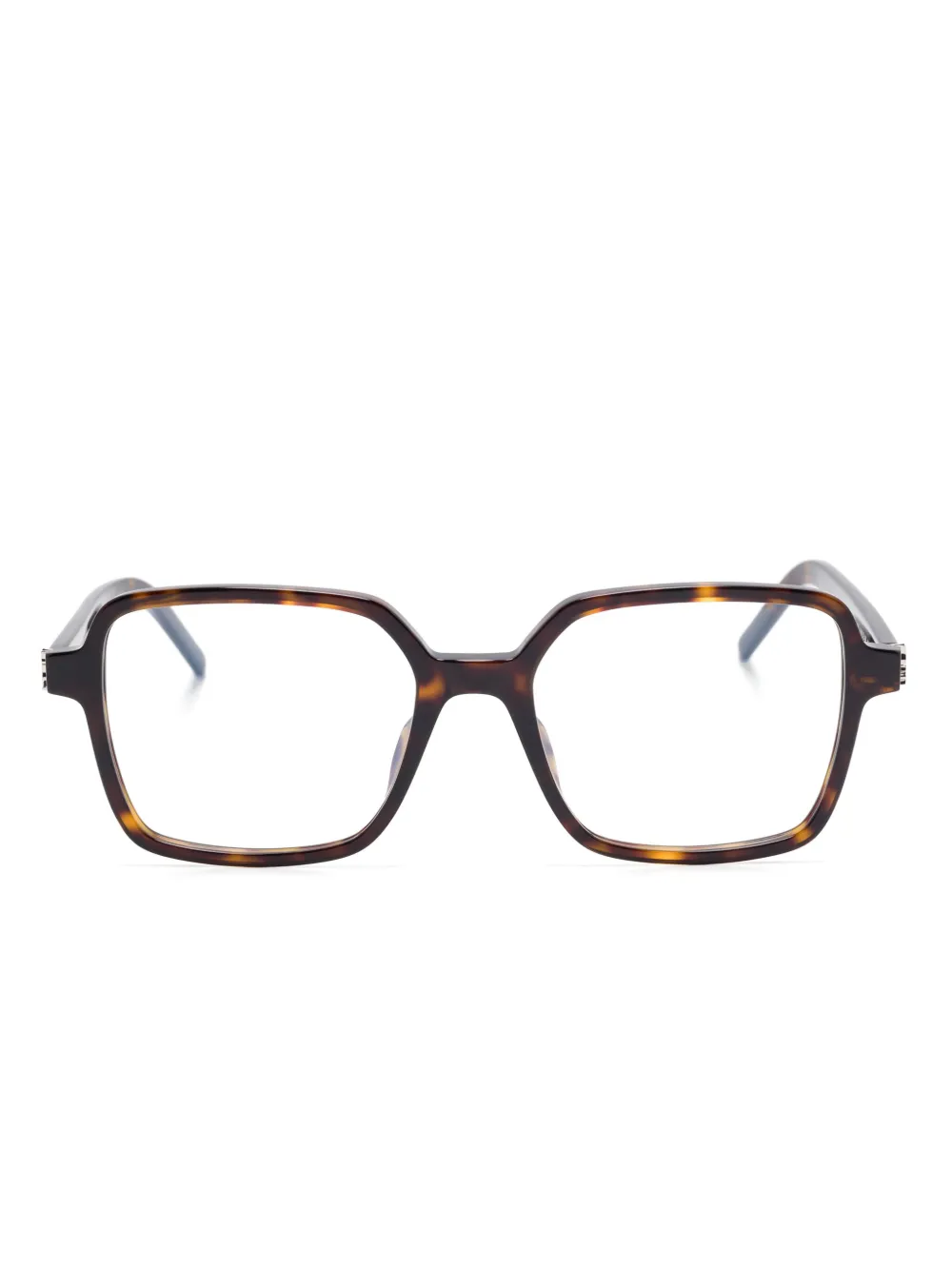 

Очки в оправе черепаховой расцветки Saint Laurent Eyewear, черный