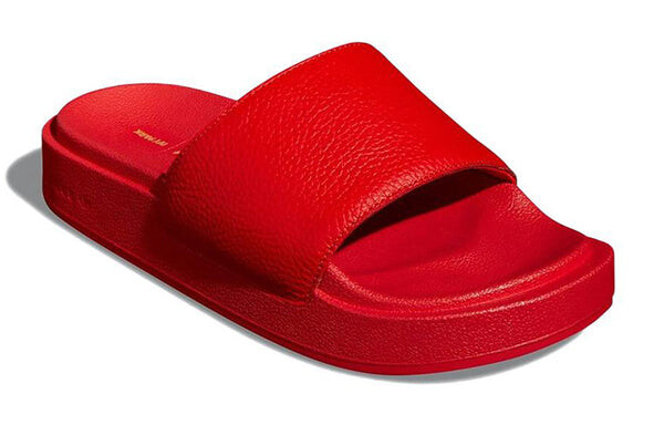 Тапочки ivy park x slides 'ivy heart' Adidas, красный — фото 3