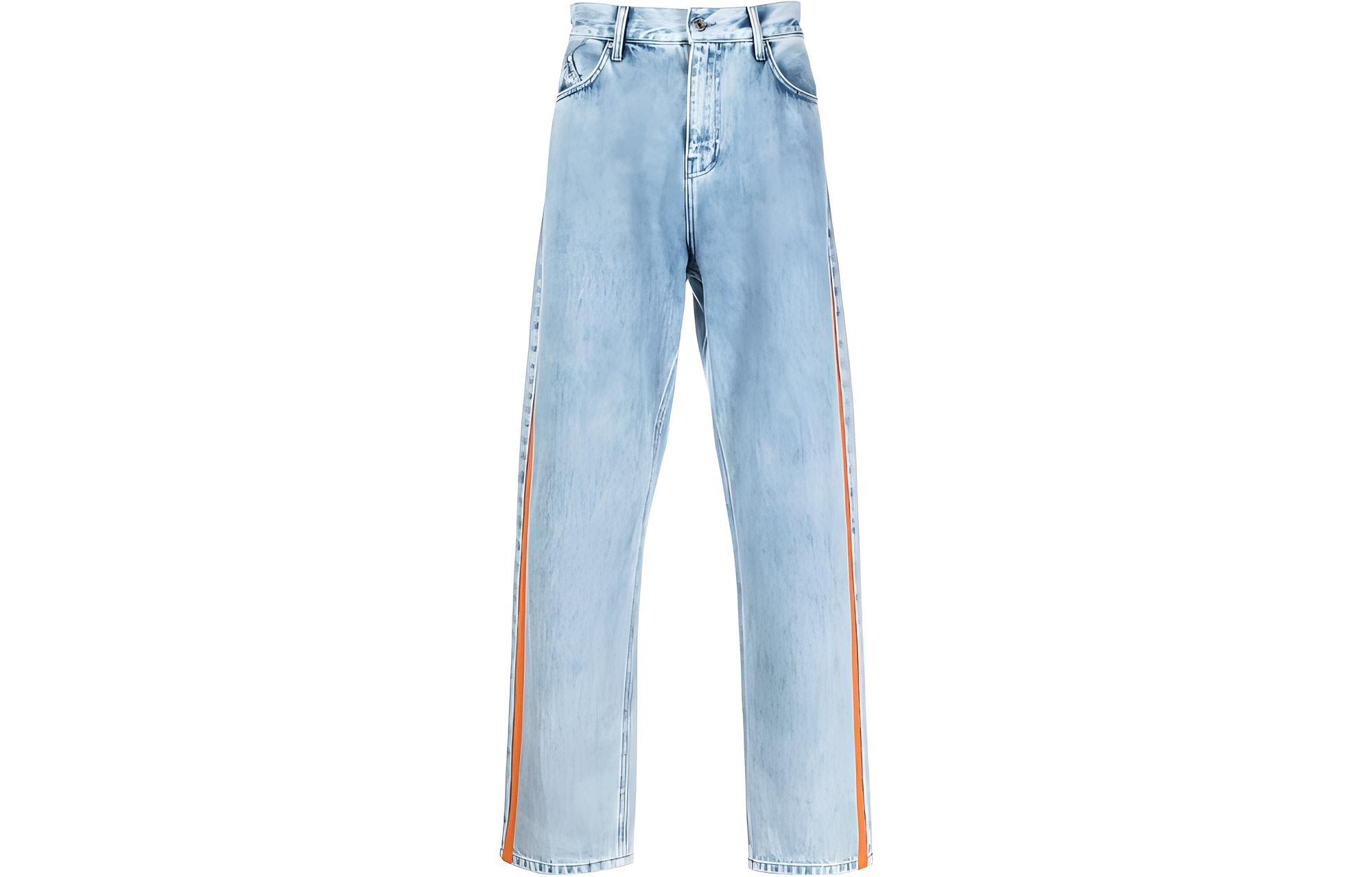 

Прямые джинсы с контрастной полосой KARL LAGERFELD / Karl Lagerfeld Jeans, синие
