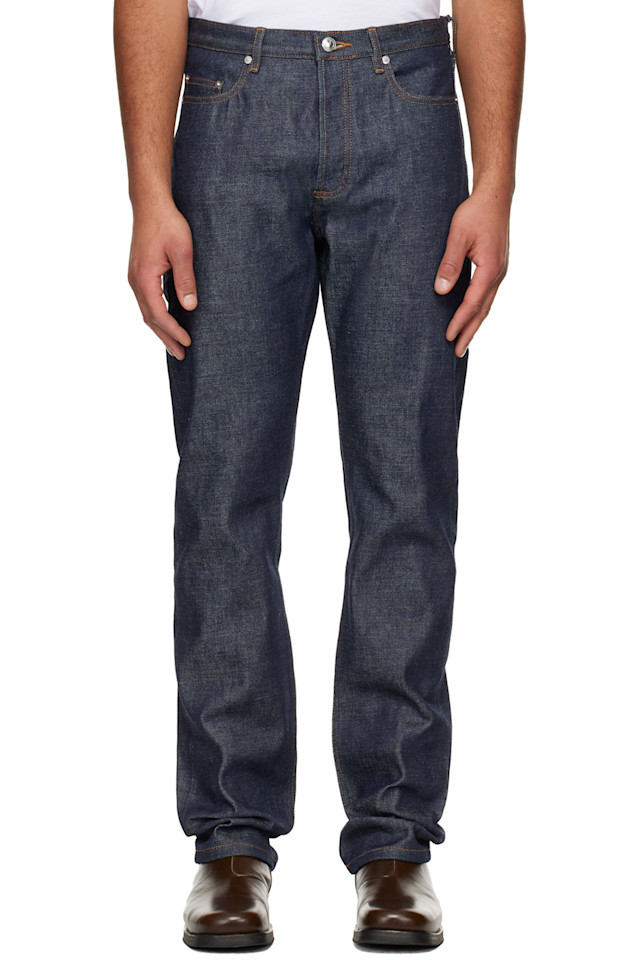 

A.P.C. Стандартные джинсы темно-синего цвета