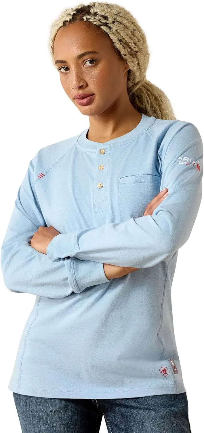 

Женская футболка ARIAT Fr Air Henley с длинным рукавом