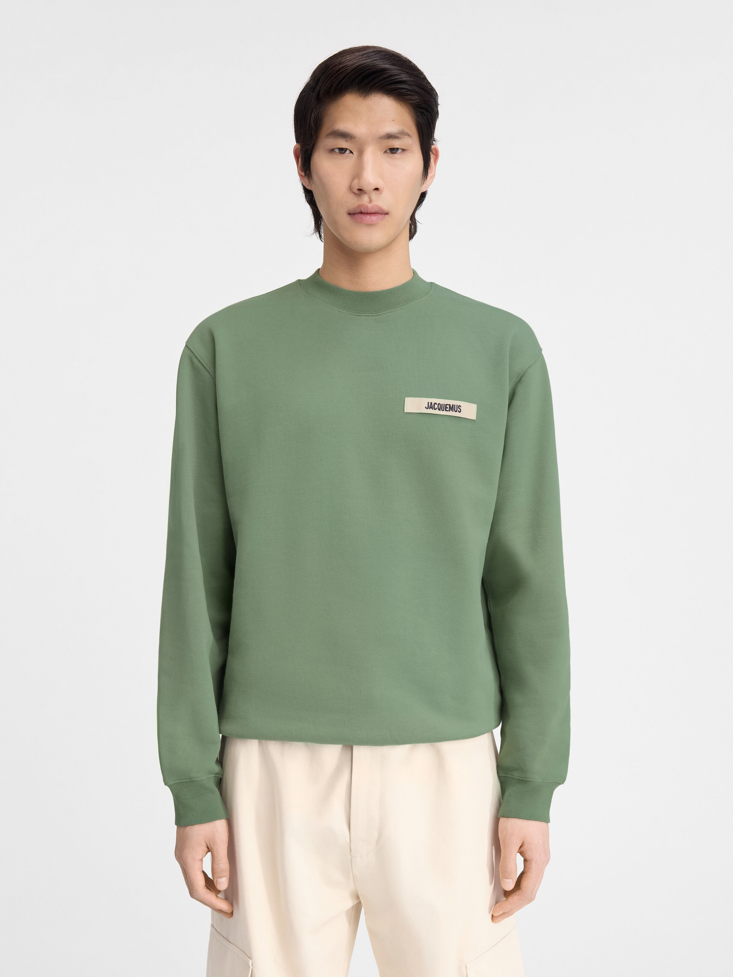 

Толстовка с логотипом Grosgrain JACQUEMUS The Gros Grain sweatshirt, цвет Light Green