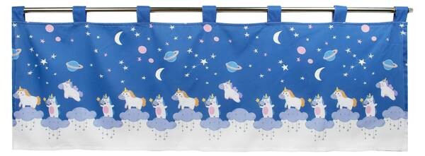 

Панельная штора Delindo Lifestyle Bistrogardine EINHORN, 120x45 см, синий
