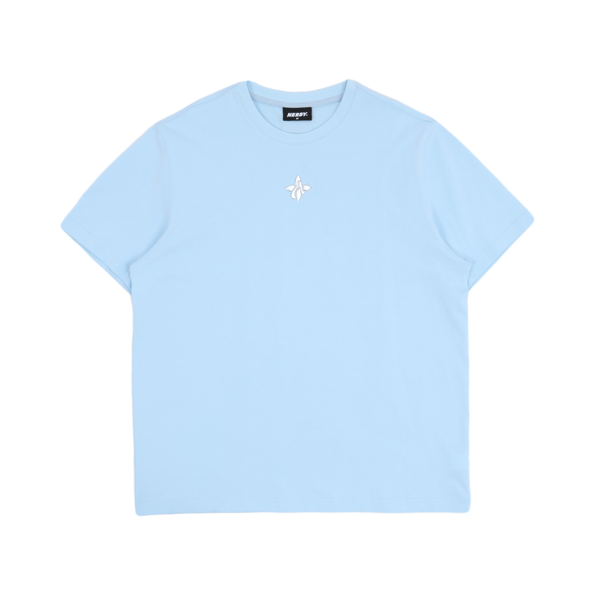 

Nerdy Джемин Молочный Белый Совместная Модель Футболка Unisex Небесно-Голубой