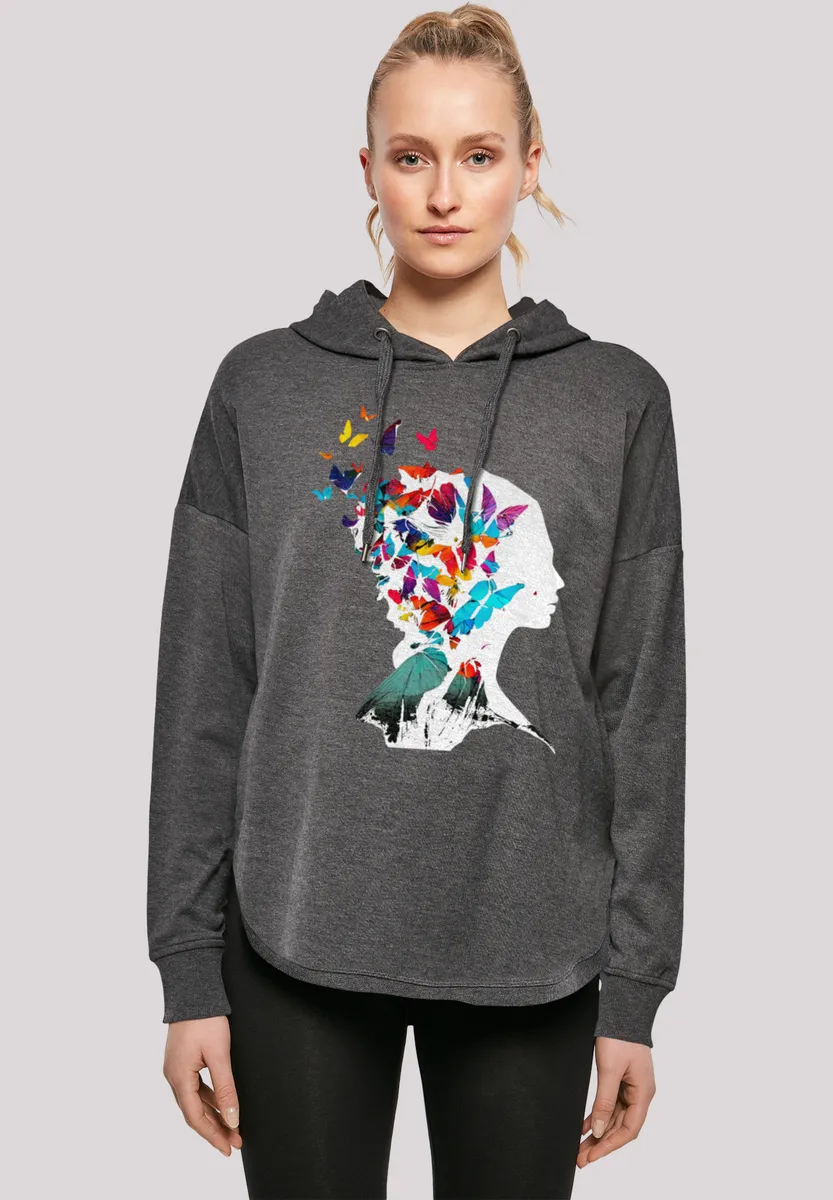 

Толстовка F4NT4STIC "Butterfly Silhouette OVERSIZE HOODIE", принт, цвет Charcoal