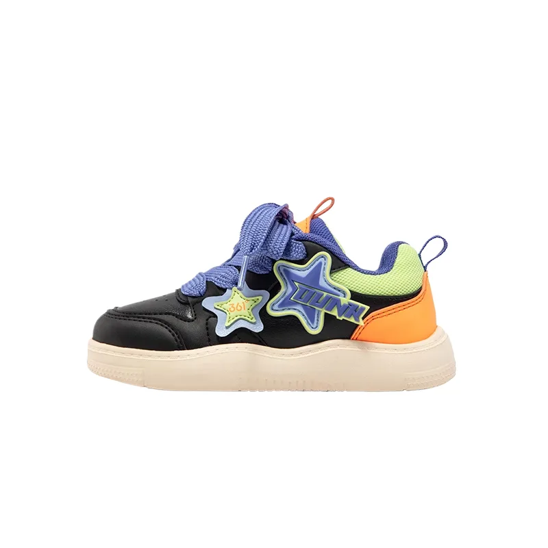 Детские скейтерские кроссовки low top для детей 3-7 лет 361°KIDS, Carbon Black