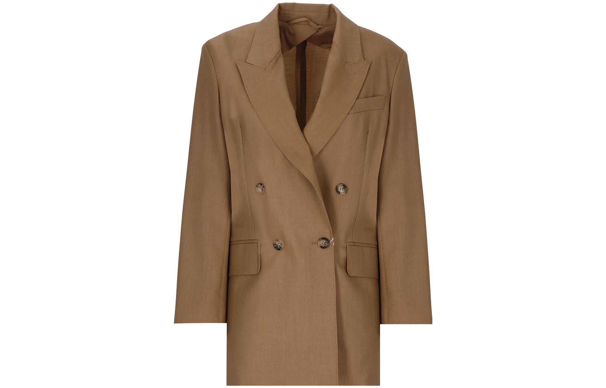 

Двубортная блейзер с длинными рукавами Max Mara MaxMara, коричневый
