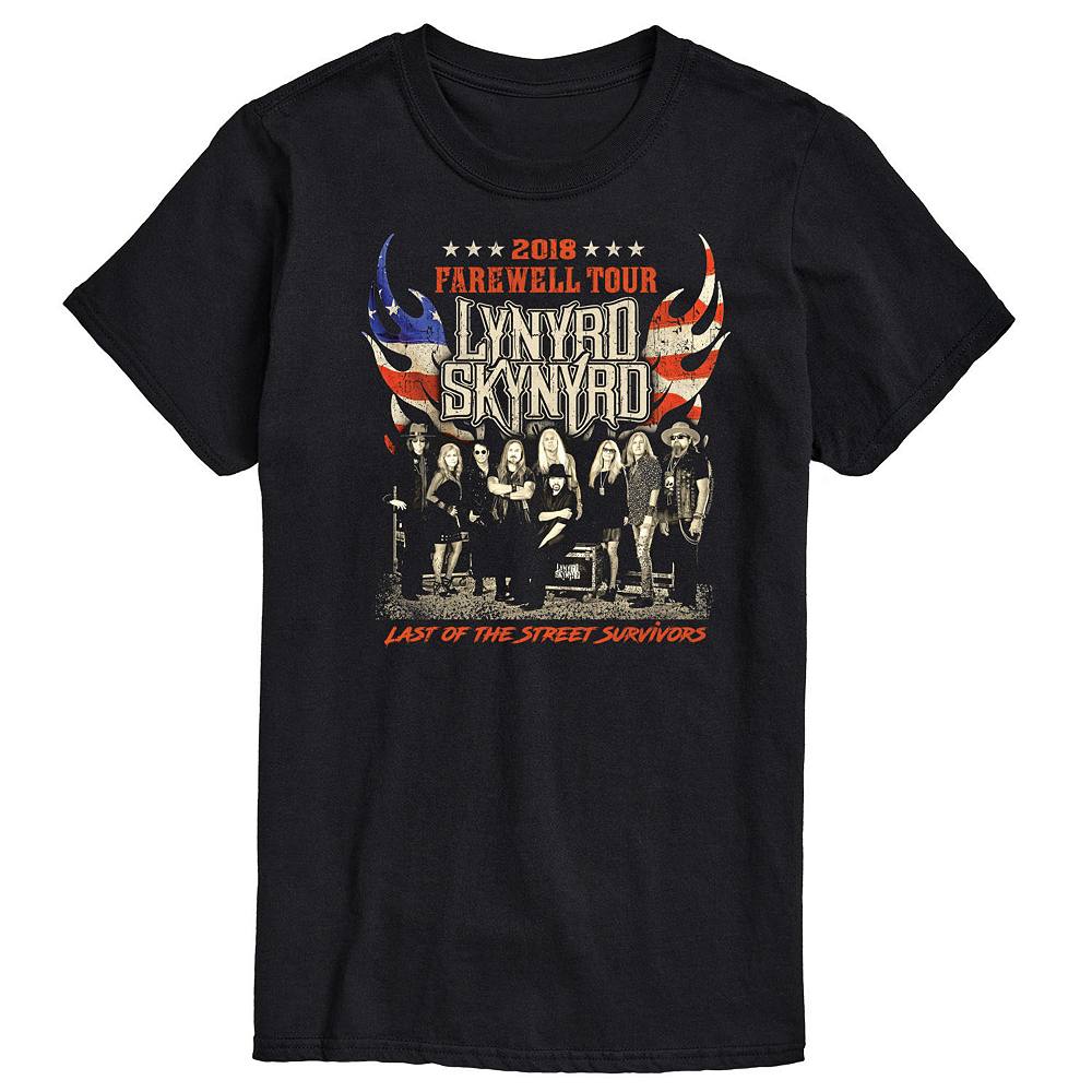 

Футболка Big & Tall Lynyrd Skynyrd Farewell Tour 18 с графическим рисунком Licensed Character, черный