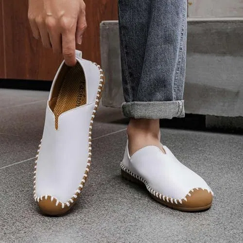 Туфли лоферы на каждый день, кожаные, slip-on, бежево-коричневые Zentavi — фото 2
