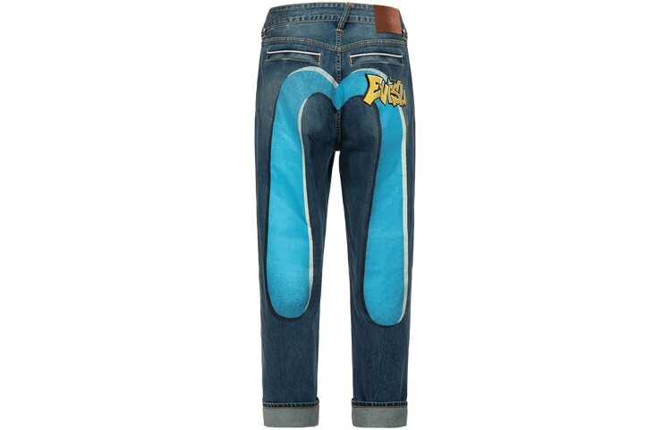 

Джинсы мужские деним синие Evisu, синий