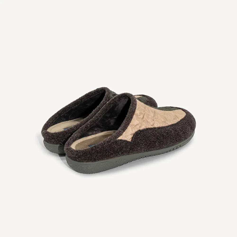 Мужские тёплые шлёпанцы Cadiz 50 бежево-хаки от Gurus Shoes — фото 3