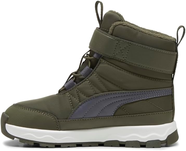 Детские ботинки PUMA Kids Boys Evolve Puretex Snow повседневные на низком голенище - зеленые — фото 3