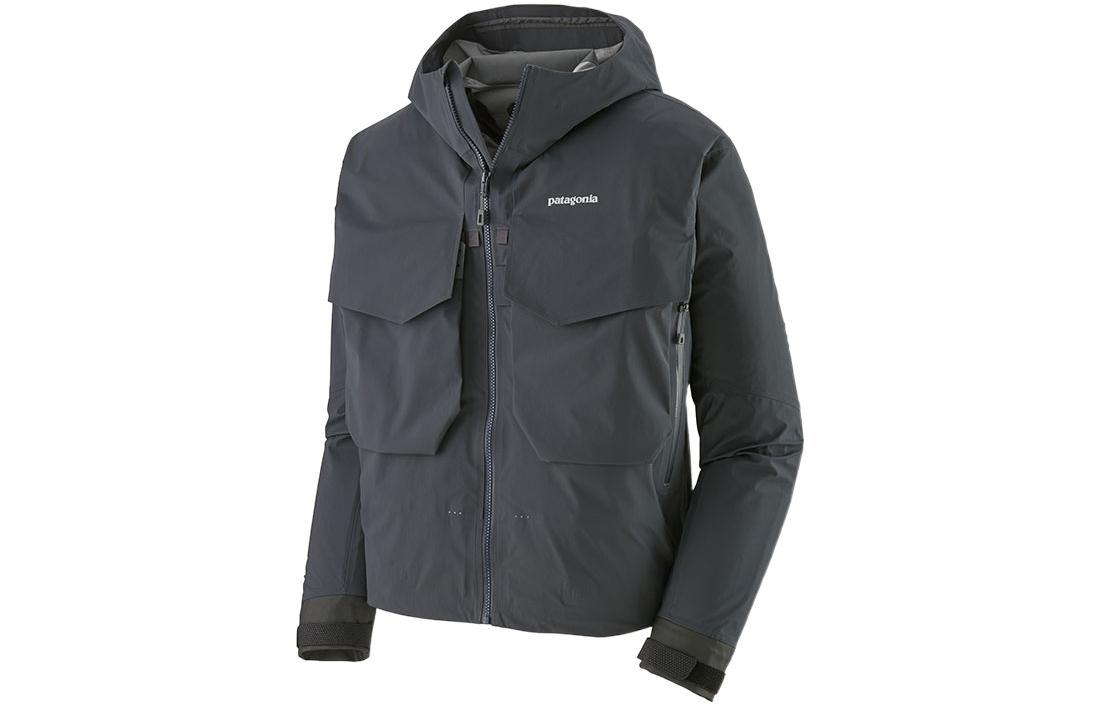 Patagonia Мужская ветровка для пляжного рафтинга, Black Gray/SMDB — фото 3